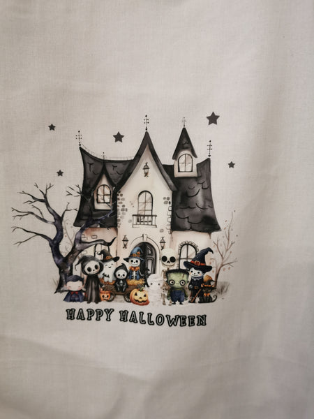 Haunted House Design Halloween Tote Bag