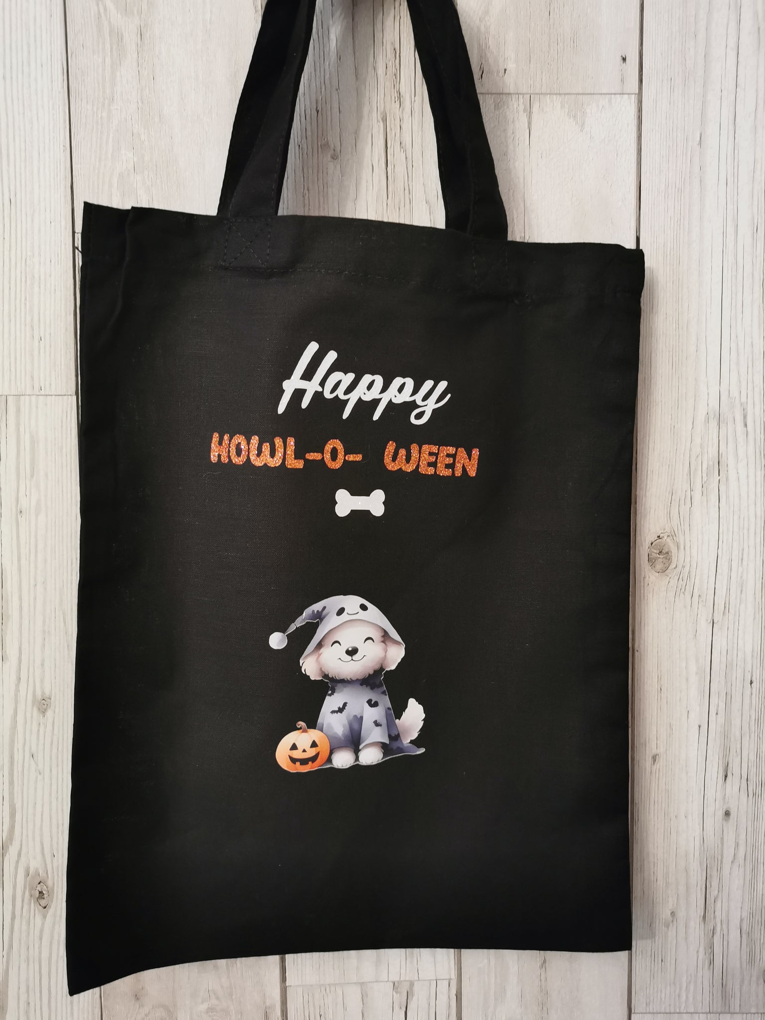Happy Howl-o-ween Trick or Treat Mini Tote Bag