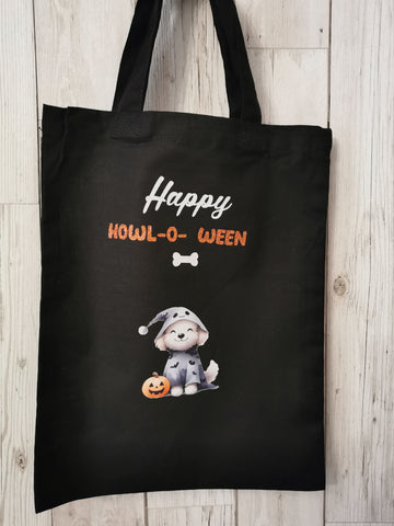 Happy Howl-o-ween Trick or Treat Mini Tote Bag