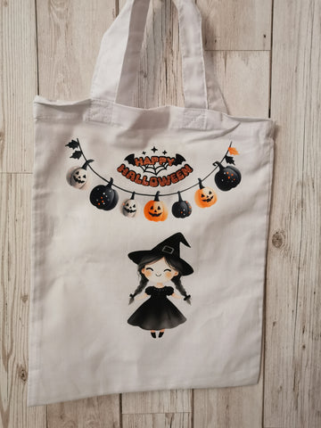 Happy Halloween Witch Trick or Treat Mini Tote Bag