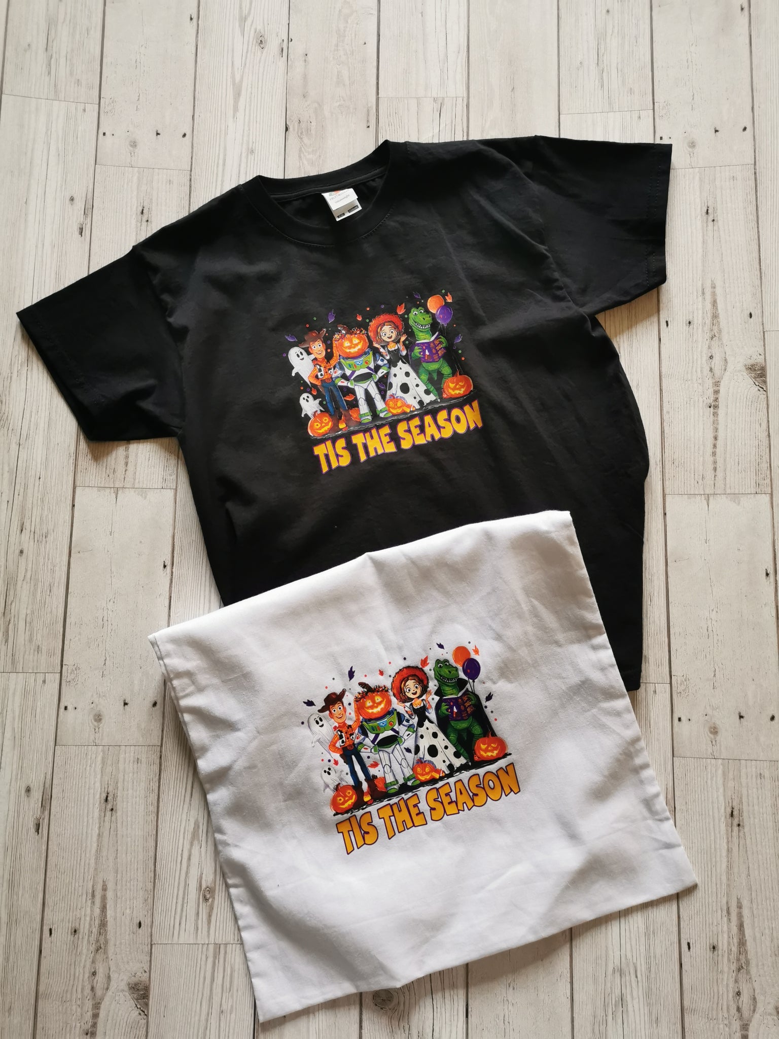 Tis the Season Toy Story  Design Halloween T-Shirt & Tote Bag Bundle