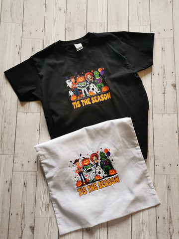 Tis the Season Toy Story  Design Halloween T-Shirt & Tote Bag Bundle