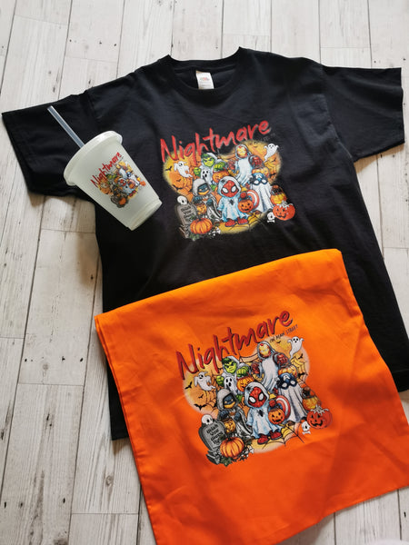 Nightmare on Main Street Halloween T-Shirt ,Tote Bag & Cold Cup Bundle