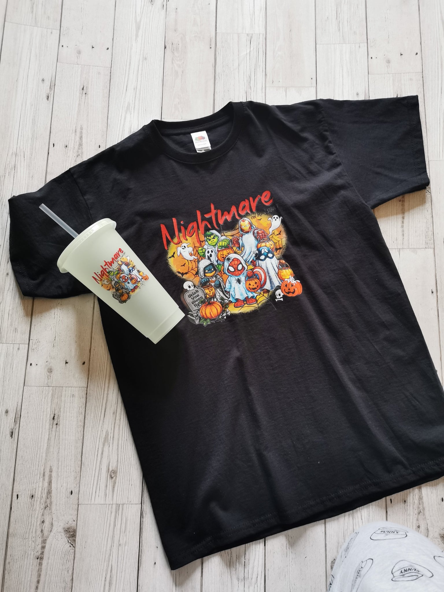 Nightmare on Main Street Halloween T-Shirt  & Cold Cup Bundle Age 12-13