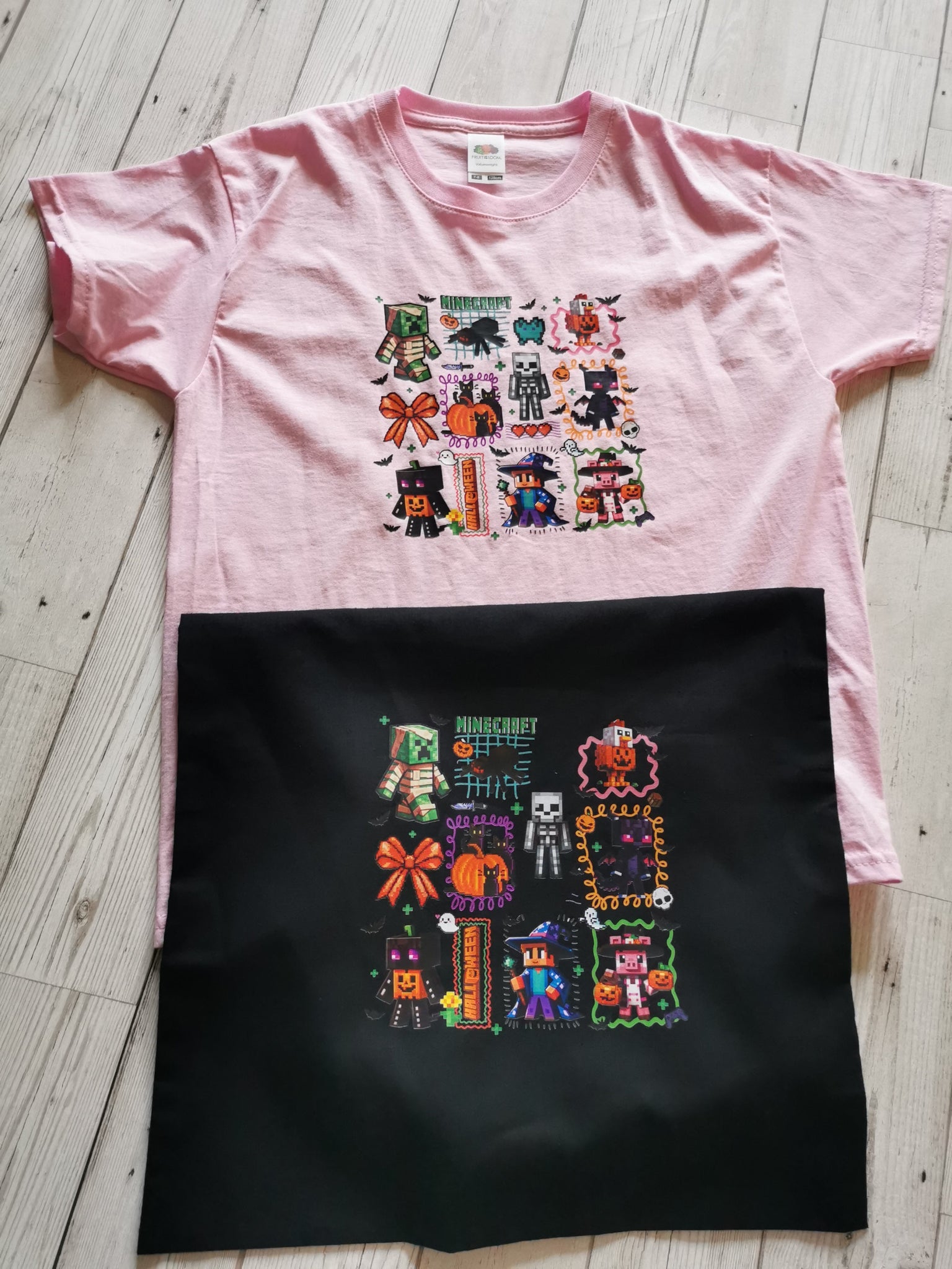 Minecraft Design Halloween T-Shirt & Tote Bag Bundle