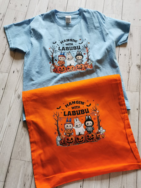Hanging with Labubu Halloween T-Shirt & Tote Bag Bundle