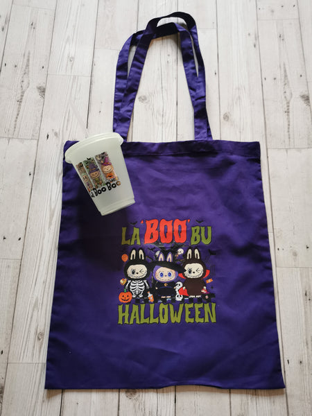 La BOO bu Design Halloween Tote Bag & Cold Cup Bundle