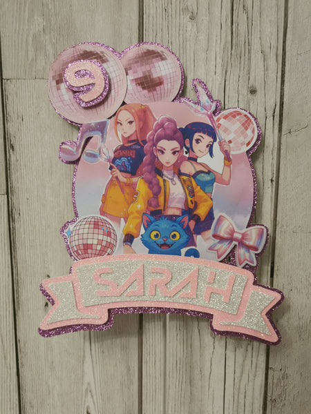 Personalised K Pop Demon Hunter Style Cake Topper