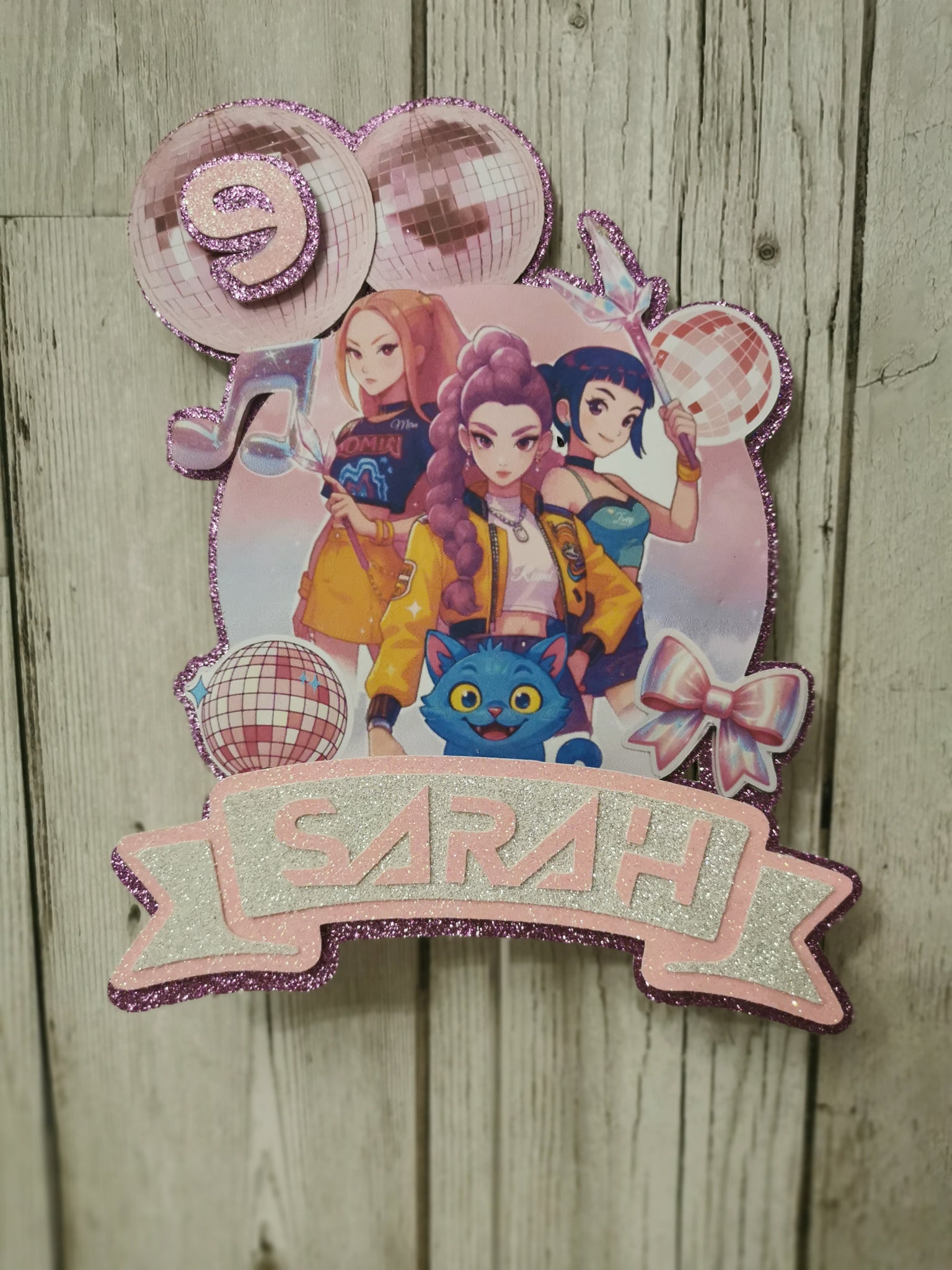 Personalised K Pop Demon Hunter Style Cake Topper