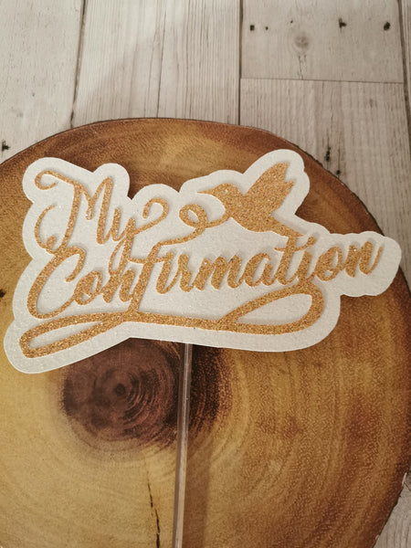 My Confirmation Glitter (C) Cake Topper 12 Colours