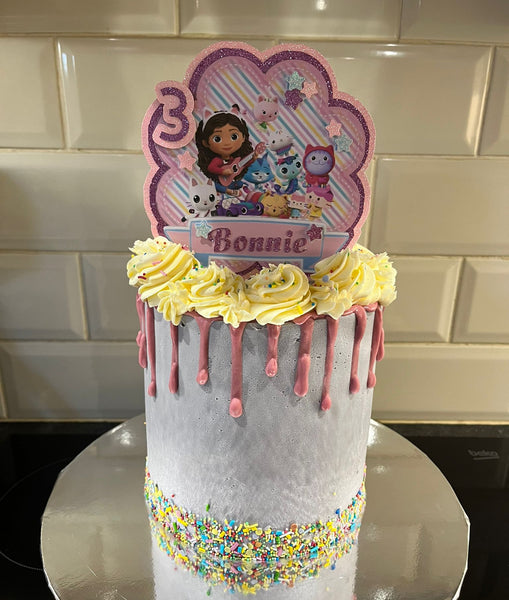 Personalised Gabby's Dollhouse Style Cake Topper