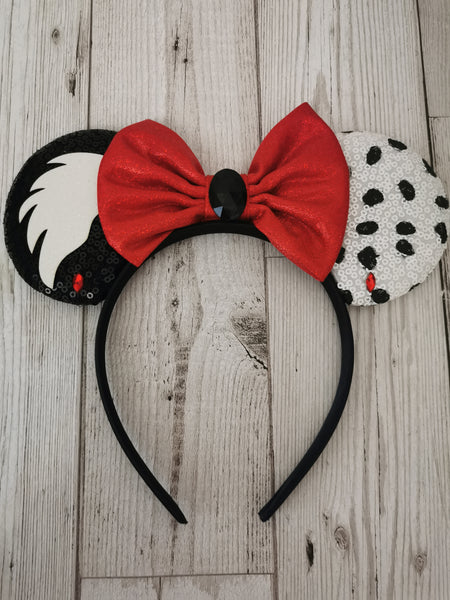 Cruella Sweatshirt Hat Ears Headband Set