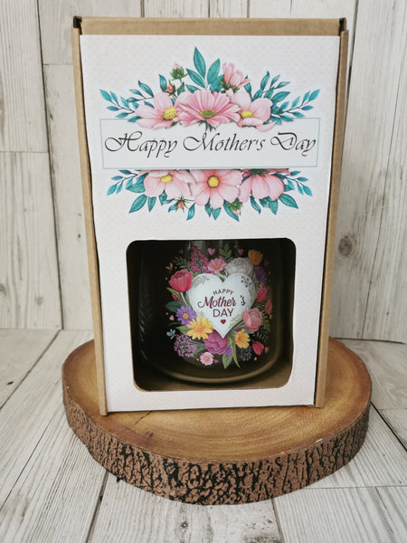 Happy Mother's Day Glass Vase with Gift Box