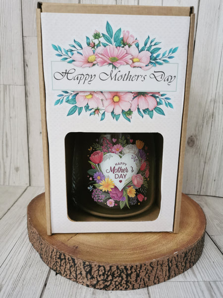 Happy Mother's Day Glass Vase with Gift Box