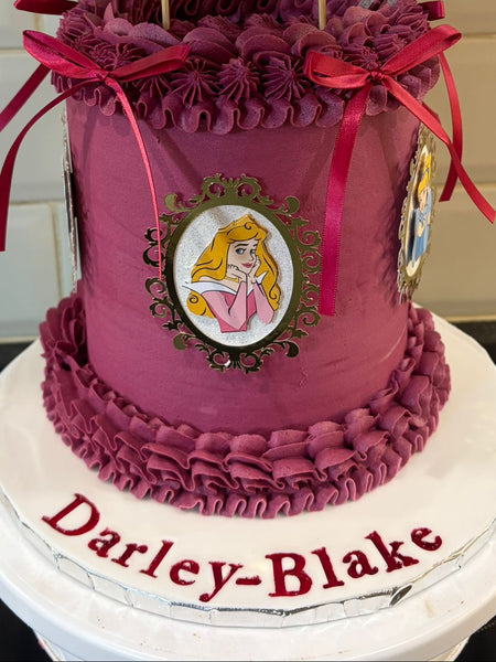 5 Disney Princess  Mirror Style Cake Topper Set
