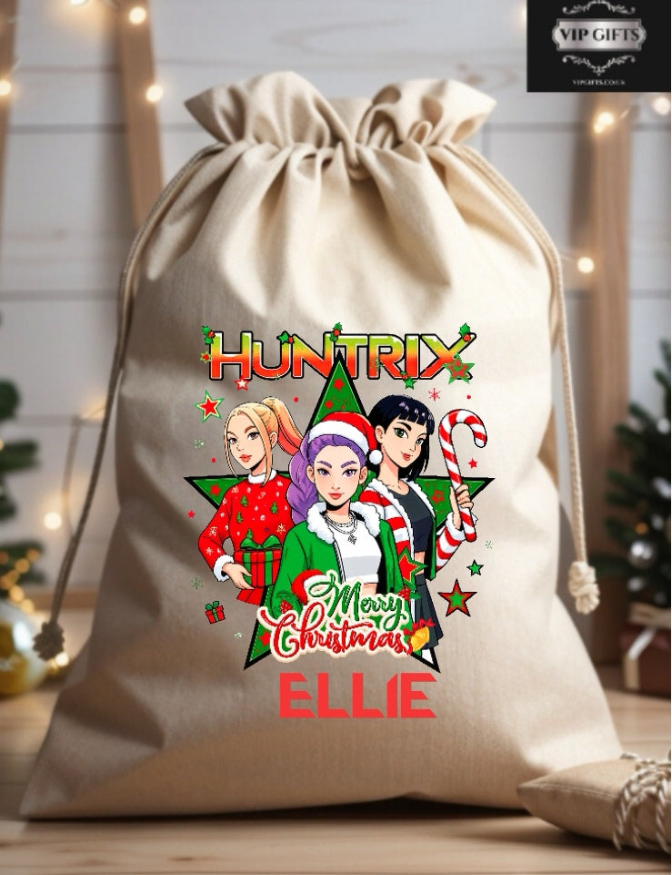 Personalised K-Pop Huntrix Star Design Santa Sack