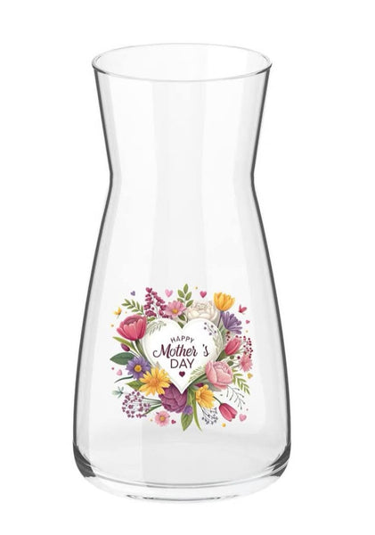 Happy Mother's Day Glass Vase with Gift Box