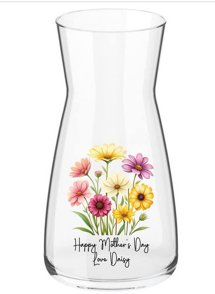 Personalised Happy Mother's Day Glass Vase with Gift Box