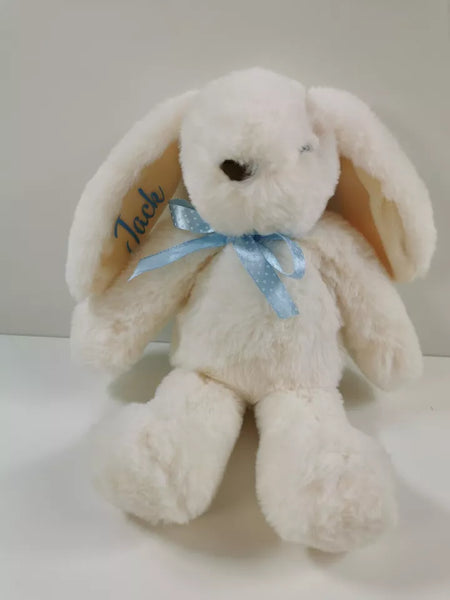 Personalised Cream Velour  Bunny Soft Toy