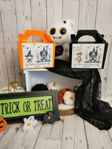 Personalised Halloween Trick or Treat  Party/ Favour Boxes