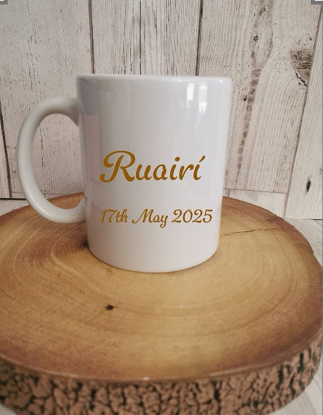 Personalised 1st/First Holy Communion Boy Church Style Ceramic Mug