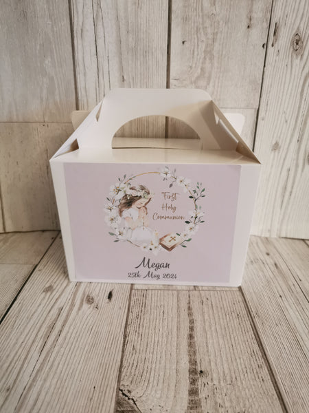 Personalised 1st / First Holy Communion Wreath Style Party Favour box