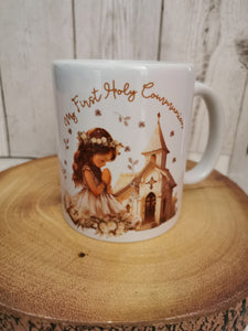 Personalised 1st/First Holy Communion Church Style Girl Ceramic Mug