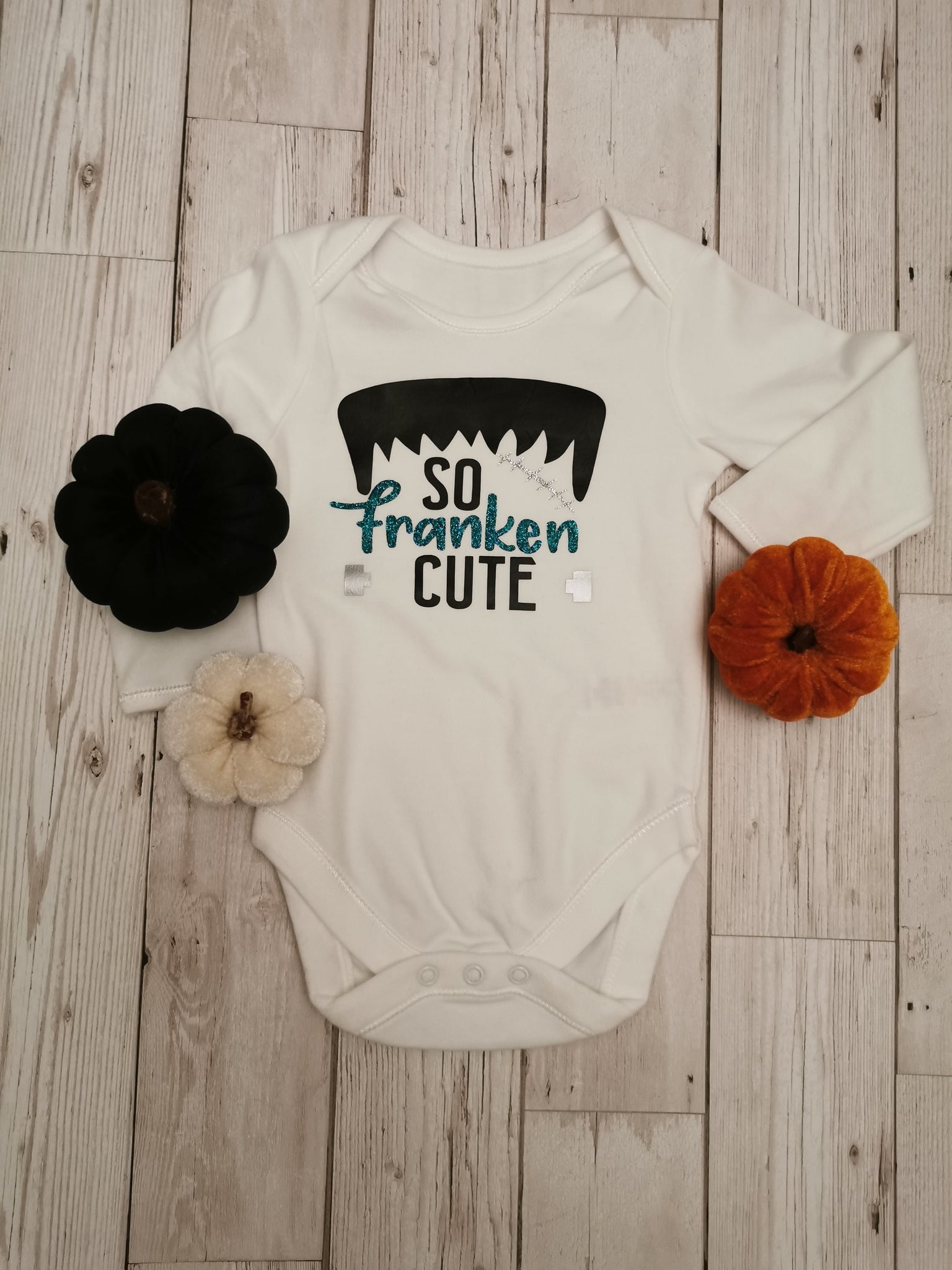 So Franken Cute Halloween Baby Onesie