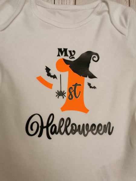 My 1st Halloween Witches Hat Baby Onesie