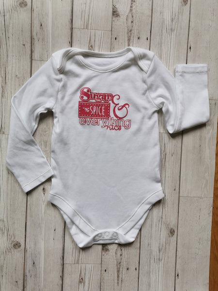 Sugar n Spice , Snips n Snails Baby Onesie