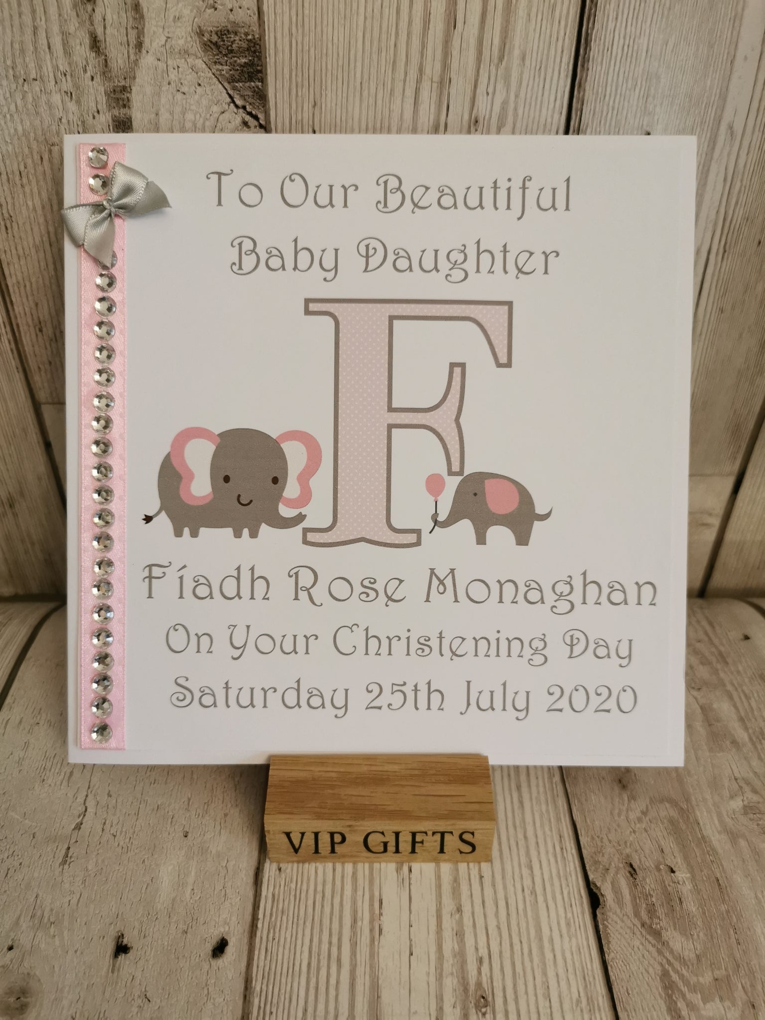 Personalised On Your Christening Day Baby Card