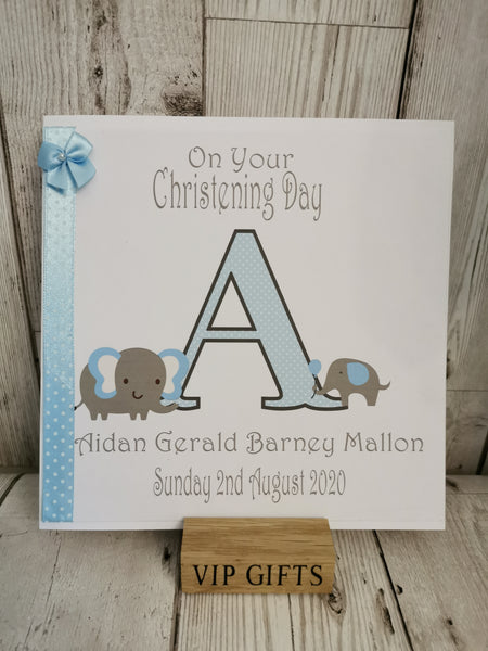 Personalised On Your Christening Day Baby Card