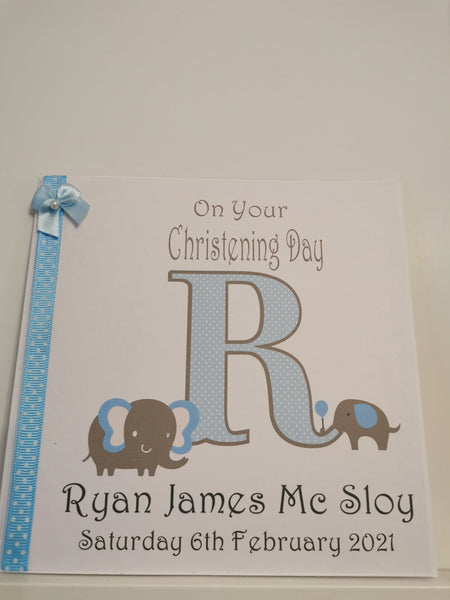 Personalised On Your Christening Day Baby Card