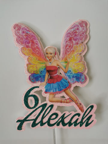 Personalised Barbie Fairytopia Style Cake Topper