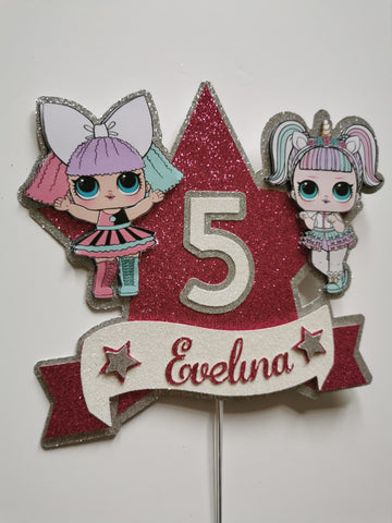 Personalised  LOL Dolls Star Style Cake Toppers
