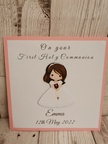 Personalised 1st / First Holy Communion Card