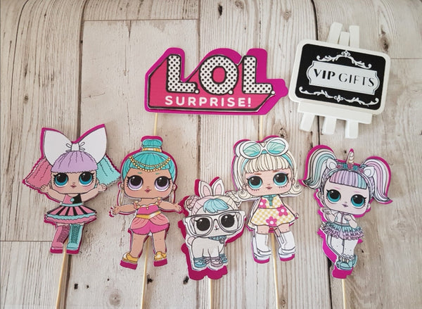 LOL Dolls style Cake Toppers